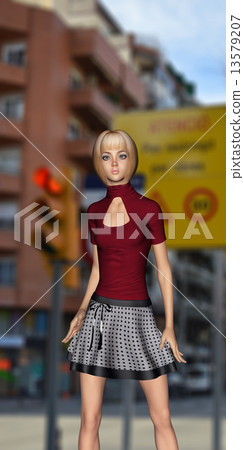 Model women who pose 13579207