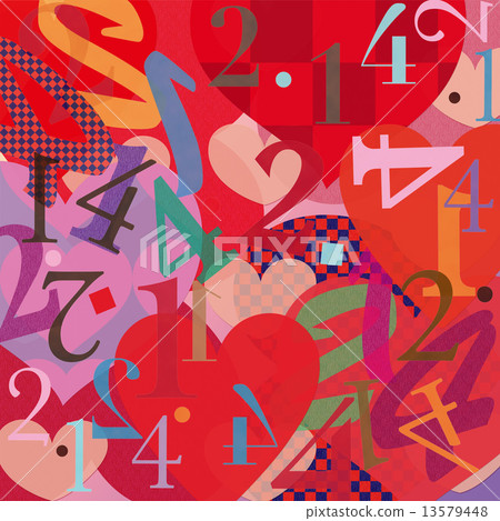 Material -2.14, number, heart 13579448