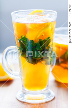 orange tea with mint orange tea with mint 13579703