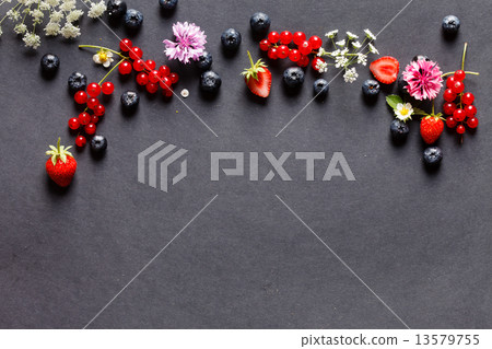 summer berries and flowers summer berries and flowers 13579755