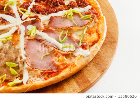 pizza on the white pizza on the white 13580620