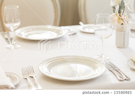 Tables set for meal Tables set for meal 13580983