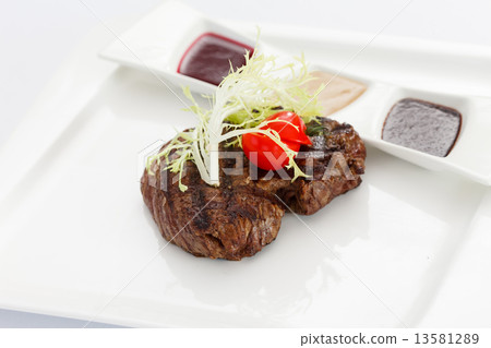 steak with sauces steak with sauces 13581289