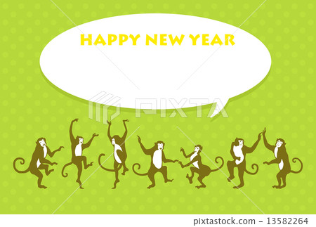 Monkey and speech balloon with 13582264