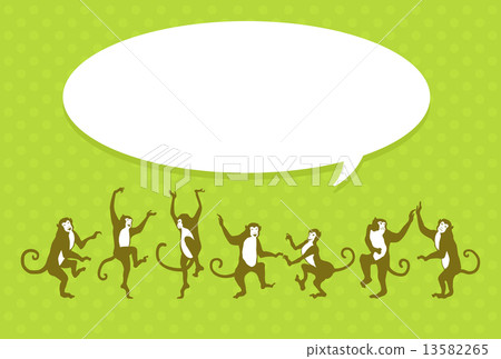 Monkeys and speech bubbles Monkeys and speech bubbles 13582265