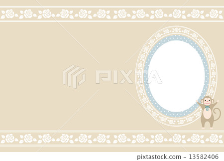 Monkey with picture frame with attachment 13582406