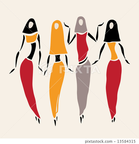 East women in veiled. East women in veiled. 13584315