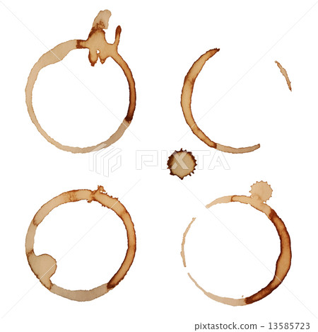 Vector Coffee Stain Rings Set 2 13585723