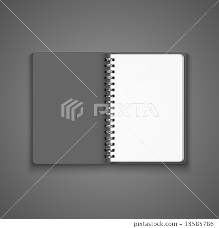 Vector Realistic Blank Open Notebook 13585786