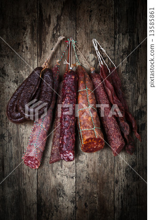 salami sausages salami sausages 13585861
