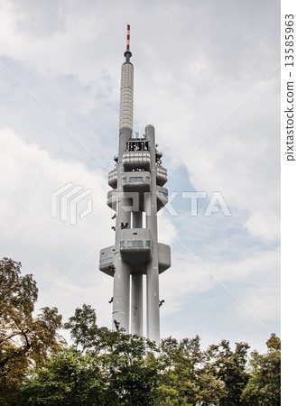 Zizkov television tower in Prague city Zizkov television tower in Prague city 13585963