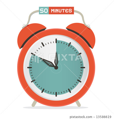Fifty Minutes Stop Watch - Alarm Clock Vector Illustration 13586619