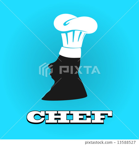 Flat silhouette chef hat. Vector illustration icon 13588527