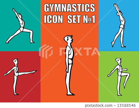 Boy doing morning exercises. 13588546