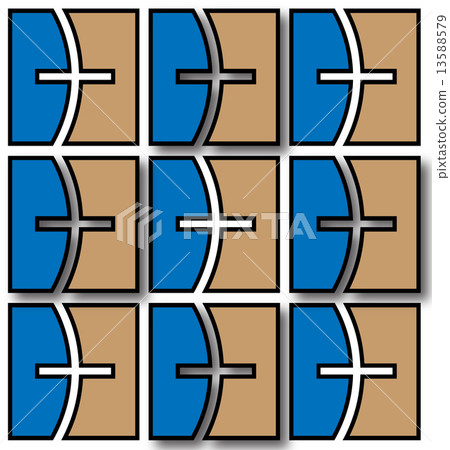 illustrated squared board pattern 13588579