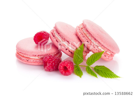 Pink raspberry macaron cookies Pink raspberry macaron cookies 13588662