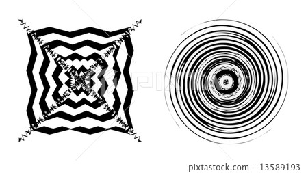 Black and white hypnotic background. Black and white hypnotic background. 13589193