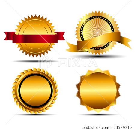 Vector Gold Sign, Label Template Illustration Vector Gold Sign, Label Template Illustration 13589710