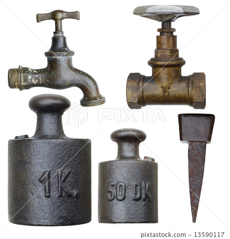 various objects on white background various objects on white background 13590117