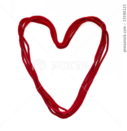 heart from red rope 13590123
