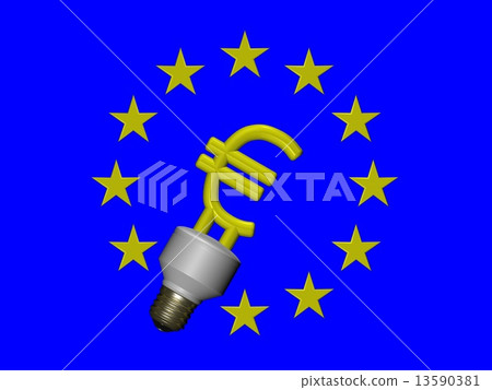 EURO symbol compact fluorescent lamp 13590381