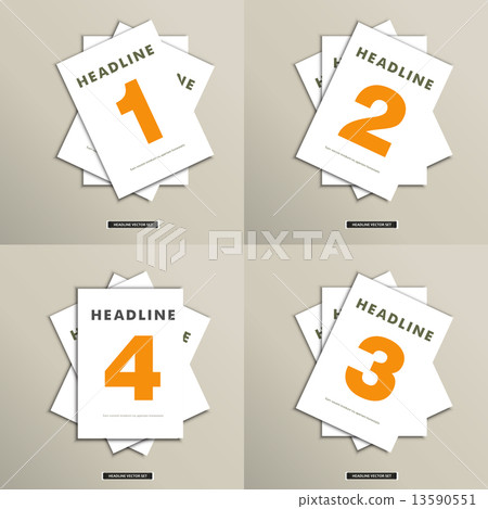 Vector set of brochures with numbers on the cover Vector set of brochures with numbers on the cover 13590551