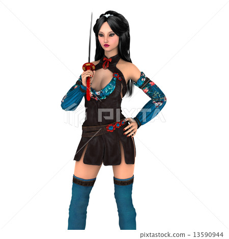 Female swordsman 13590944
