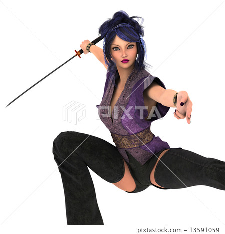 Female swordsman 13591059