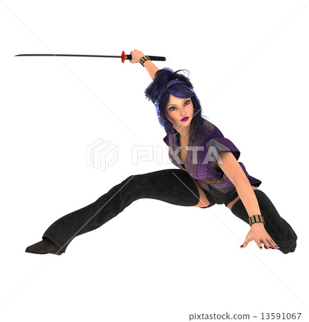 Female swordsman 13591067