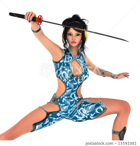 Female swordsman 13591081