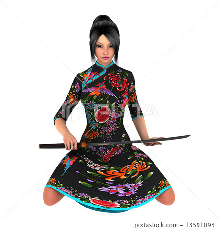 Female swordsman 13591093