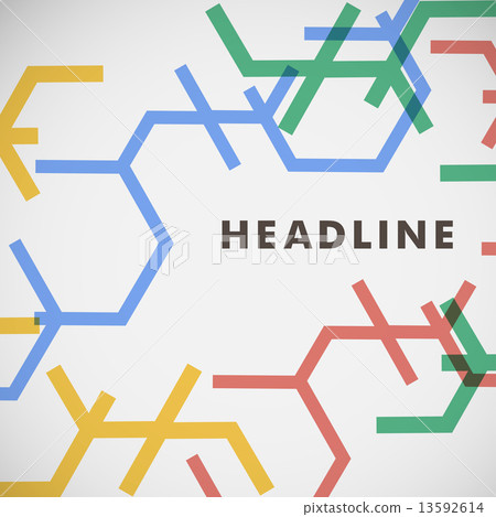 Colored broken lines on a light background Colored broken lines on a light background 13592614