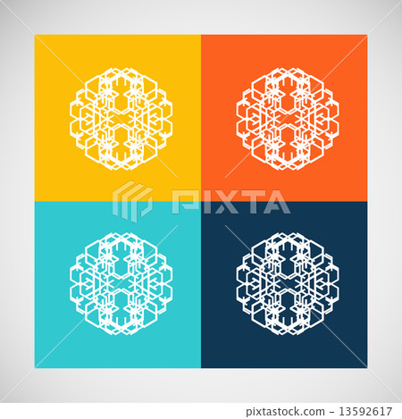 Colored broken lines on a light background 13592617