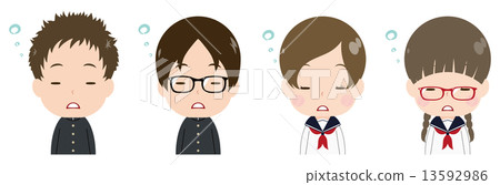 Student face set Drows 13592986