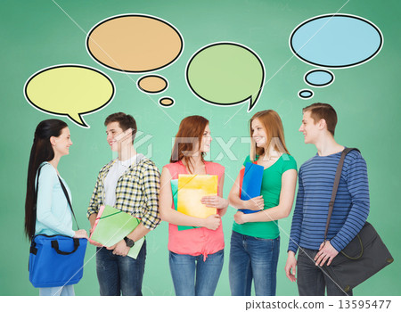 group of smiling teenagers 13595477