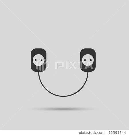 Wire, socket and electric plug vector design - Stock Illustration ...