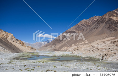 Beautiful landscape near Pangong lake, ladakh 13596976
