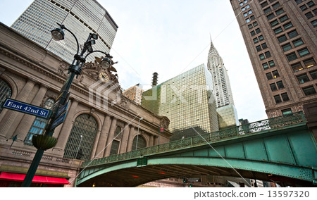Grand Central along 42nd Street at dusk, New York City 13597320