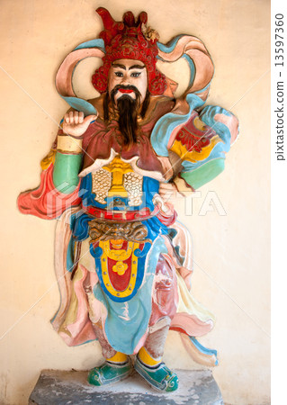 Warrior inside Thien Mu Pagoda, Hue, Vietnam. 13597360