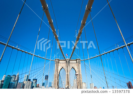 Brooklyn bridge, New York City. USA. Brooklyn bridge, New York City. USA. 13597378