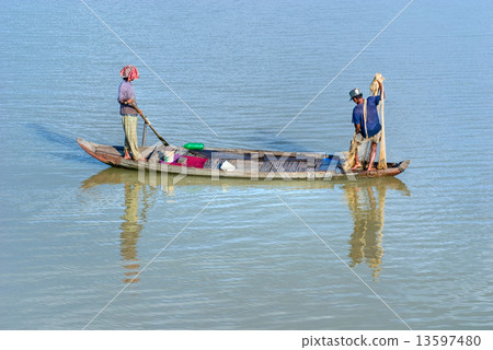 Fishermans in Kompong Thom, Cambodia. 13597480