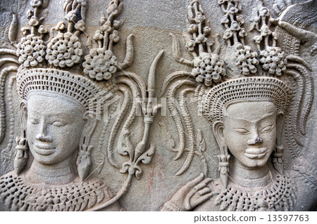 Apsara, Angkor Wat. Cambodia. Apsara, Angkor Wat. Cambodia. 13597763