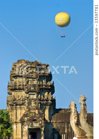 Balloons over Angkor wat, cambodia. 13597781