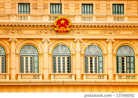 Old colonial building in Hanoi, Vietnam. 13598092