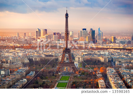Paris at sunset 13598165