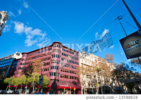 Avinguda Diagonal, barcelona, Spain. Avinguda Diagonal, barcelona, Spain. 13598619