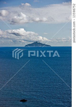 Isle of Montecristo, view from Chiessi, Isle of Elba. 13598752