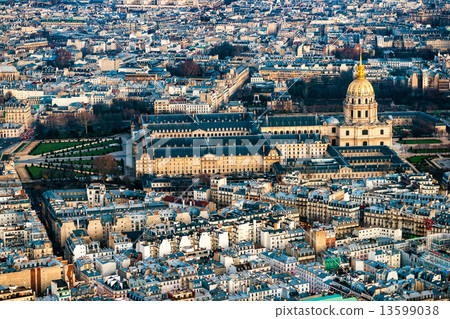 Paris, Les Invalides from the Eiffel Tower. Paris, Les Invalides from the Eiffel Tower. 13599038