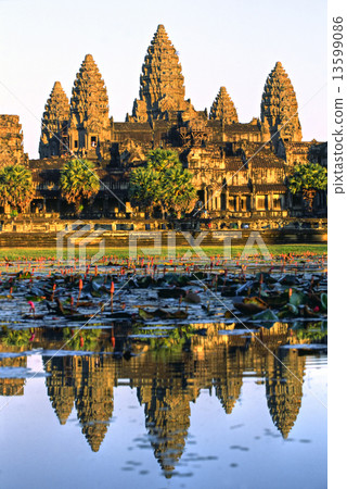 Angkor Wat at sunset, cambodia. 13599086