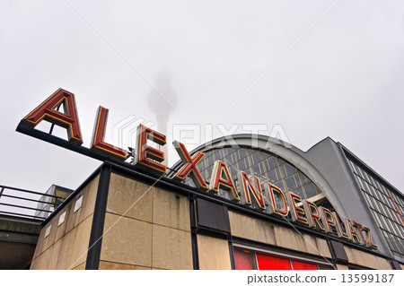 Alexander Platz in a foggy day, Berlin, Germany. 13599187